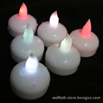 Colorful Waterproof LED Tea Candles for Wedding Party Decoration
